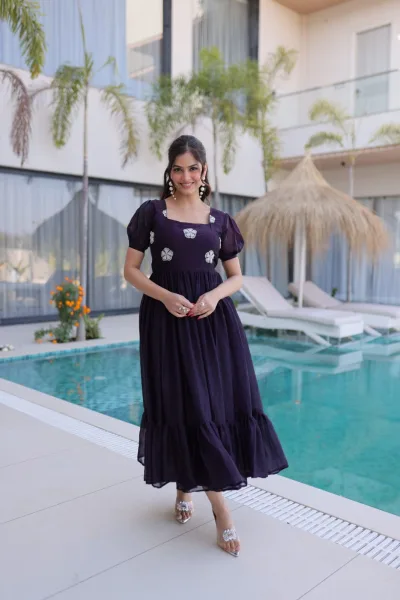 Premium Designer Floor Length Party Wear Gown for Women